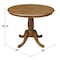 International Concepts Round 36 in Round Top Pedestal Table, 28.9 inH, Pecan, 36 W, 36 L, 29.1 in H, Wood, Pecan K59-36RT - alternate 2